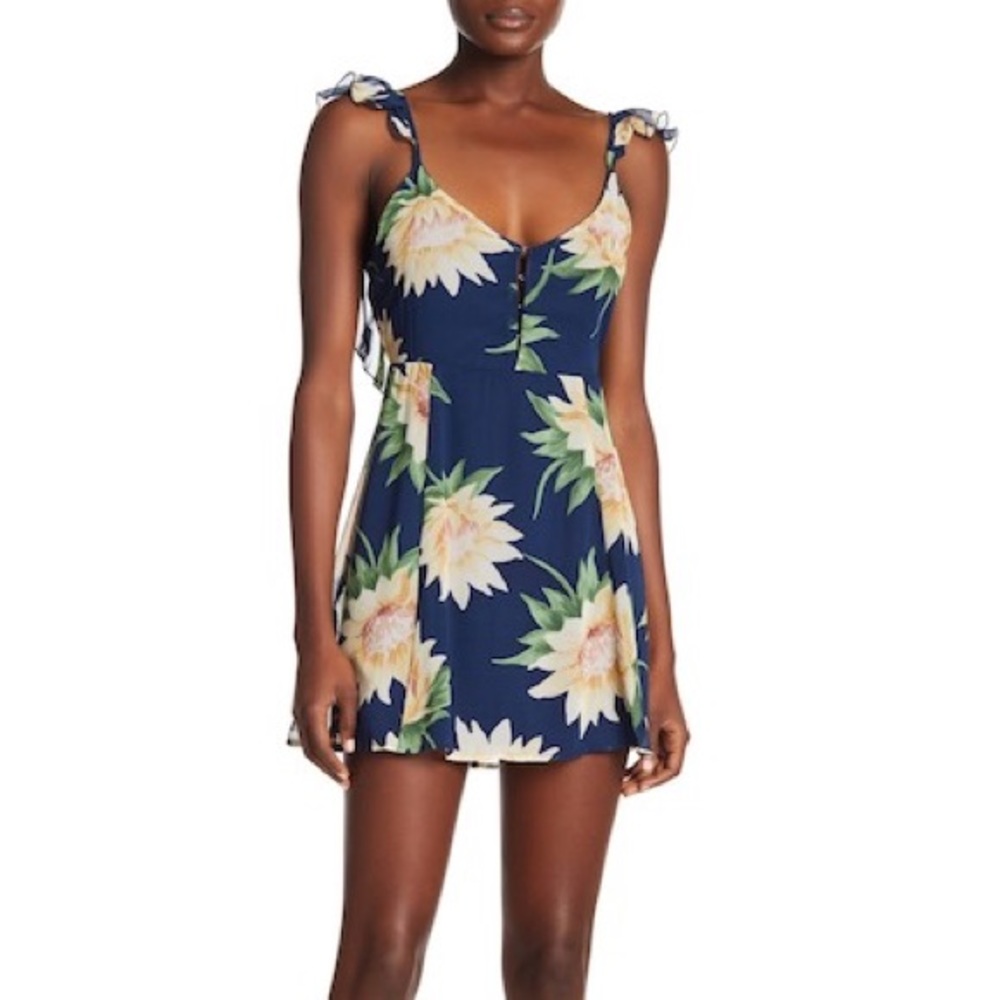 Show Me Your Mumu Delilah Ruffled Sunflower Dress